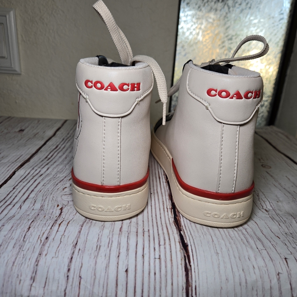 Disney X Coach Clip High Top Sneaker With Cruella Motif US Size 9B (KB) - Picture 8 of 14
